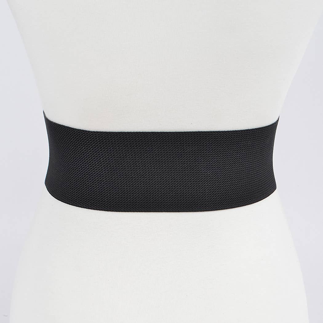 Faux Leather Wide Elastic Plus Size Belt