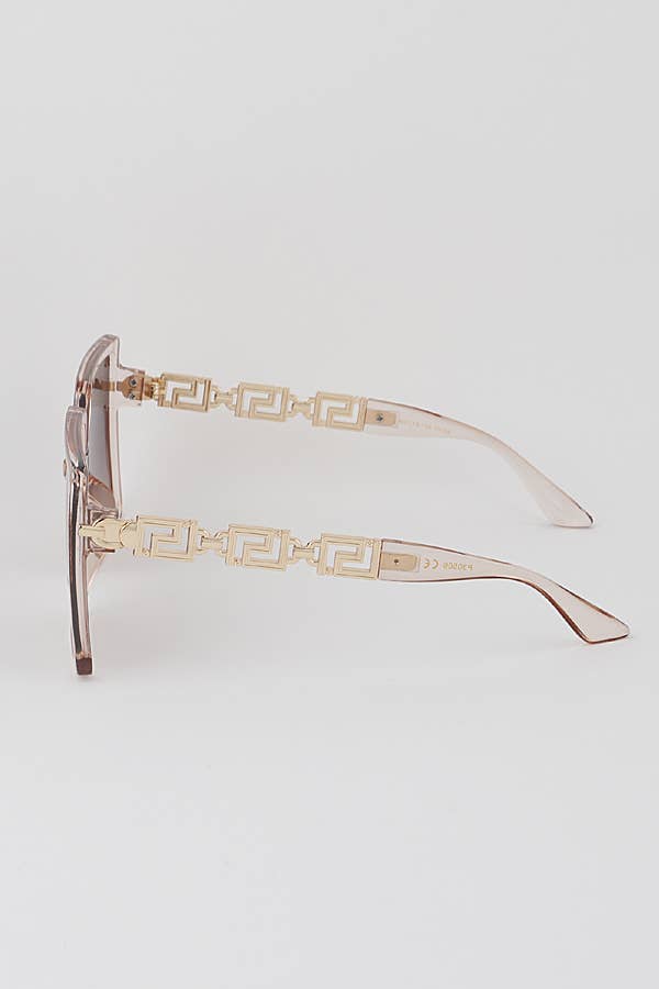 Greek Key Square Sunglasses