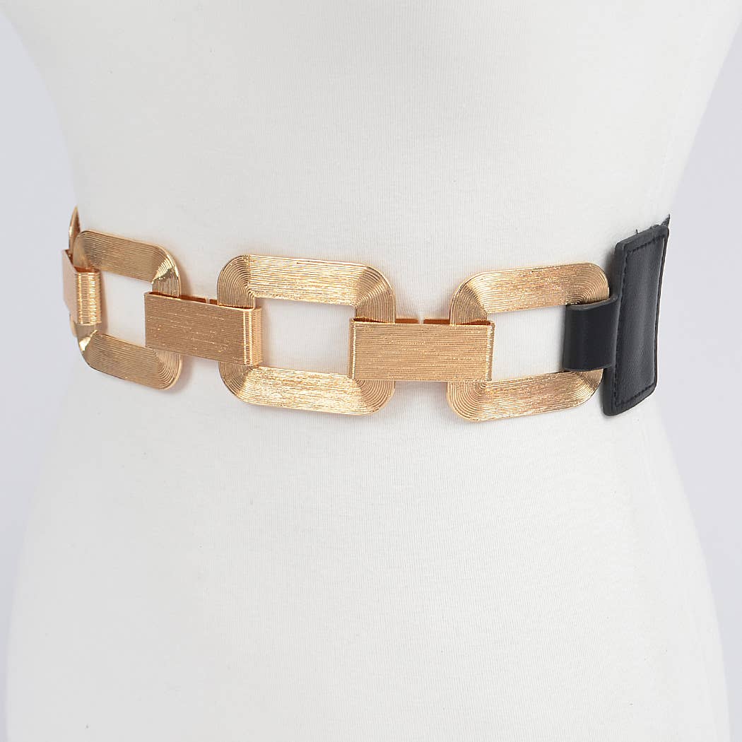 Faux Leather Multi Metal Buckle Plus Size Belt