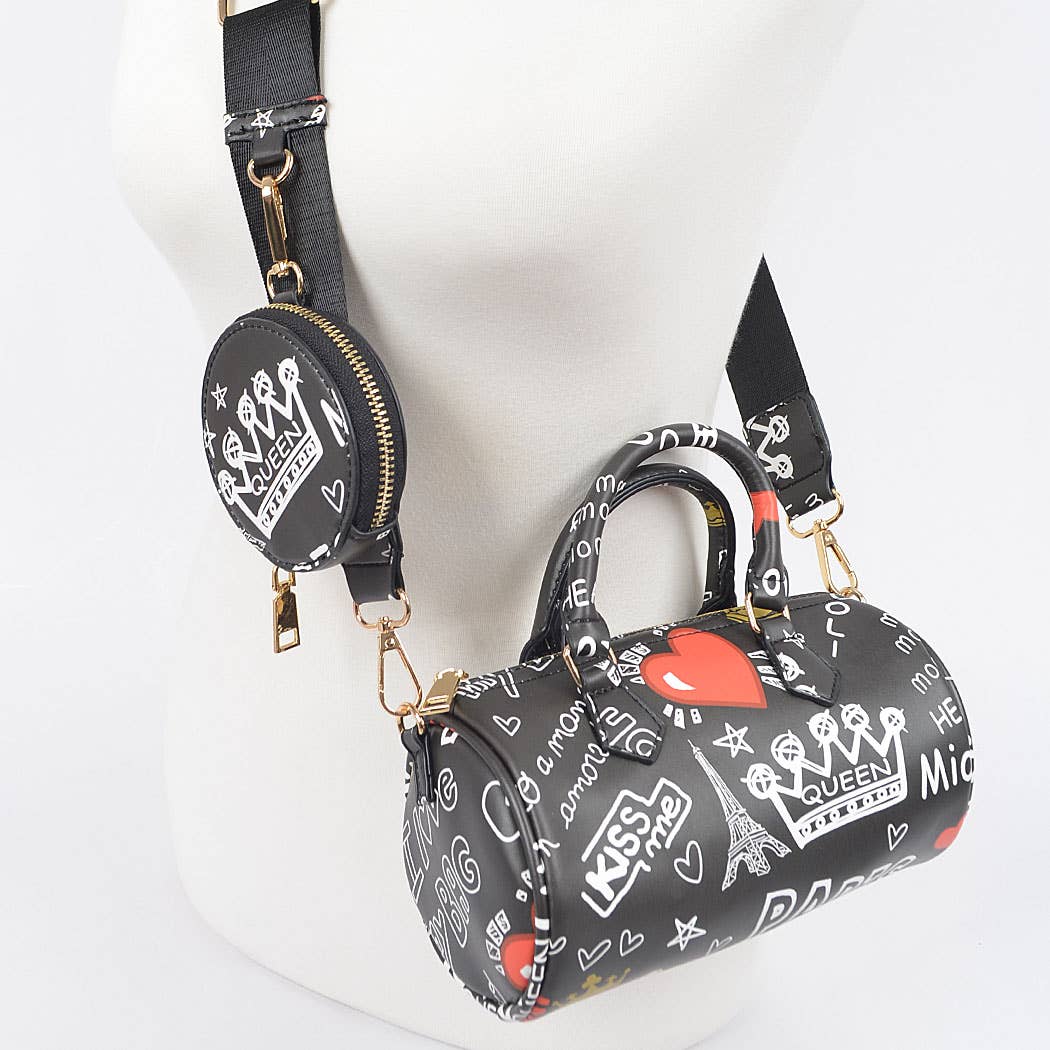 Graffiti Boston Bag W/airpod Purse