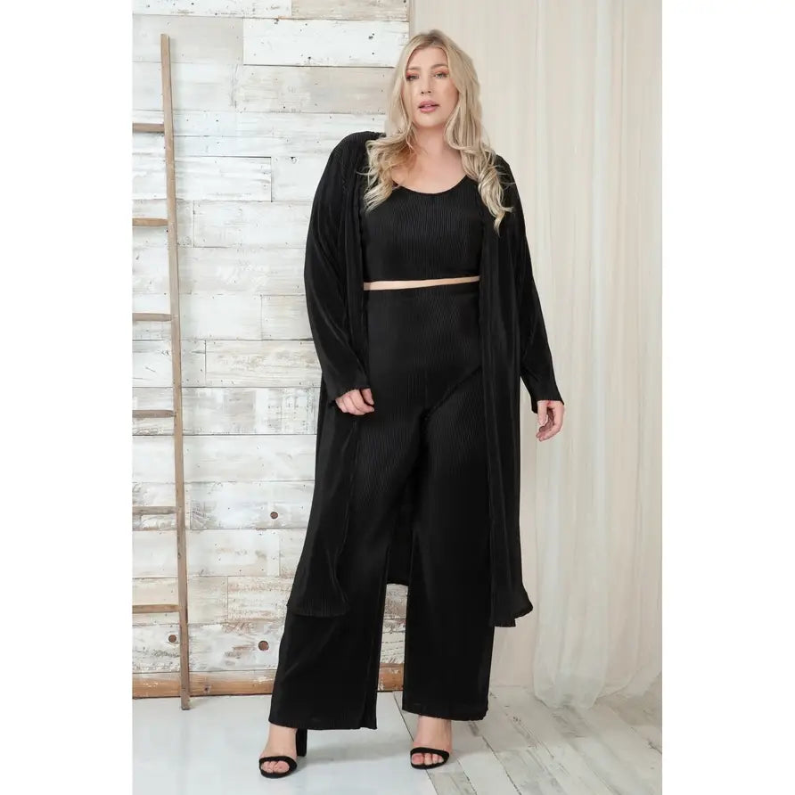 Plus Size 3Pc Set-Black