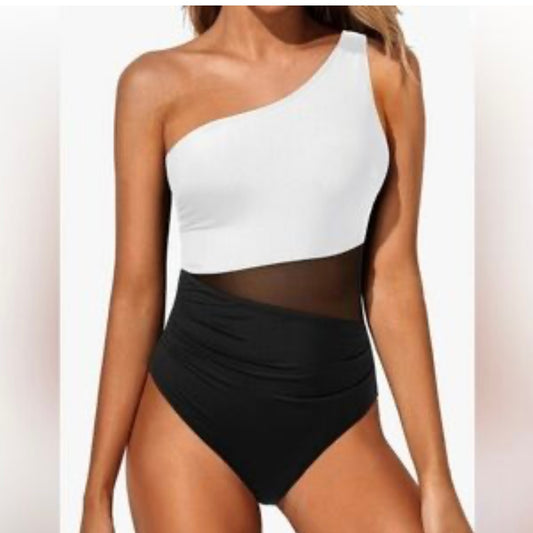 Black/ White Swim Suit