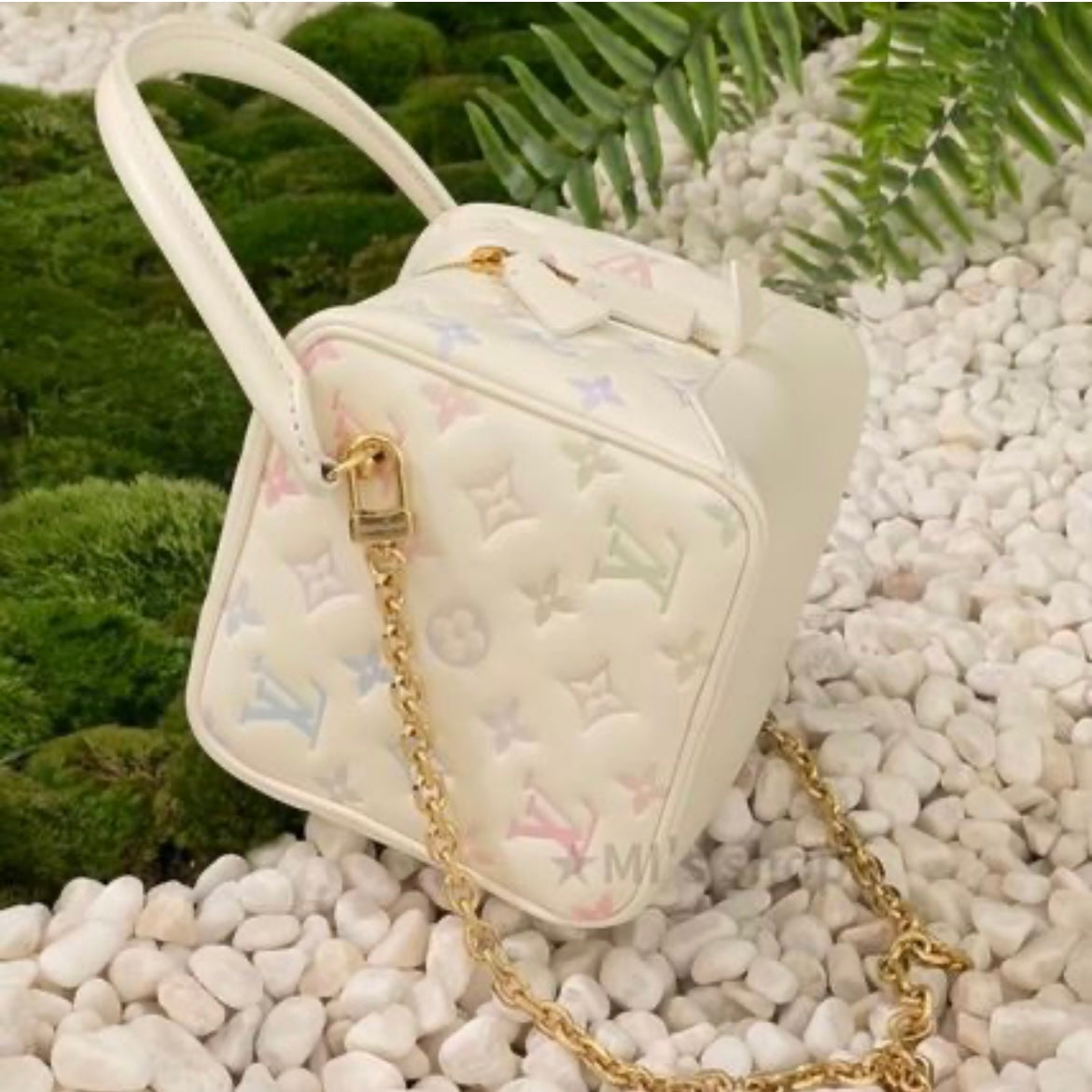 LV Square White Purse