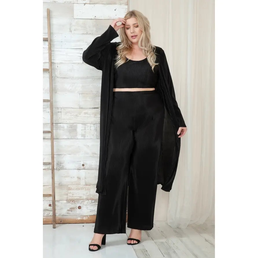 Plus Size 3Pc Set-Black