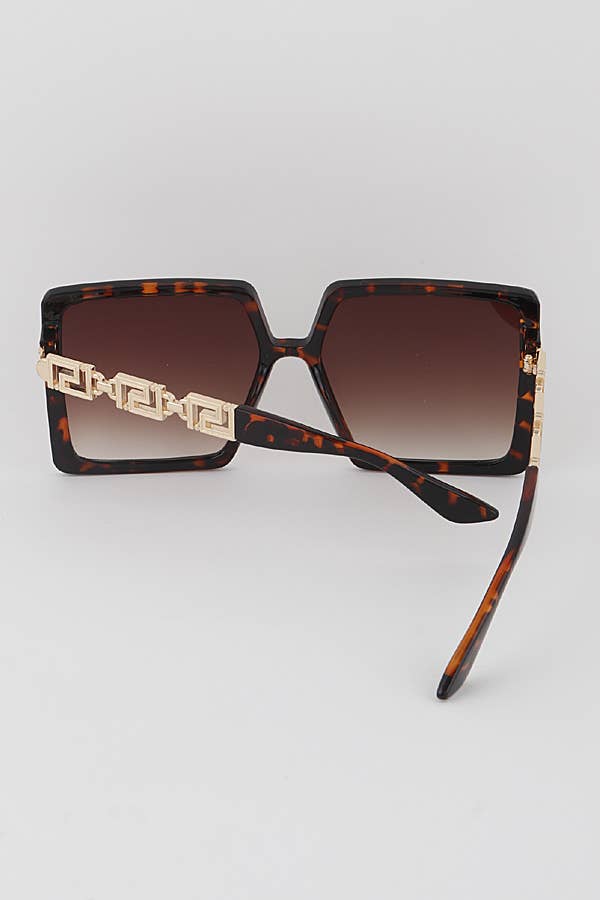 Greek Key Square Sunglasses