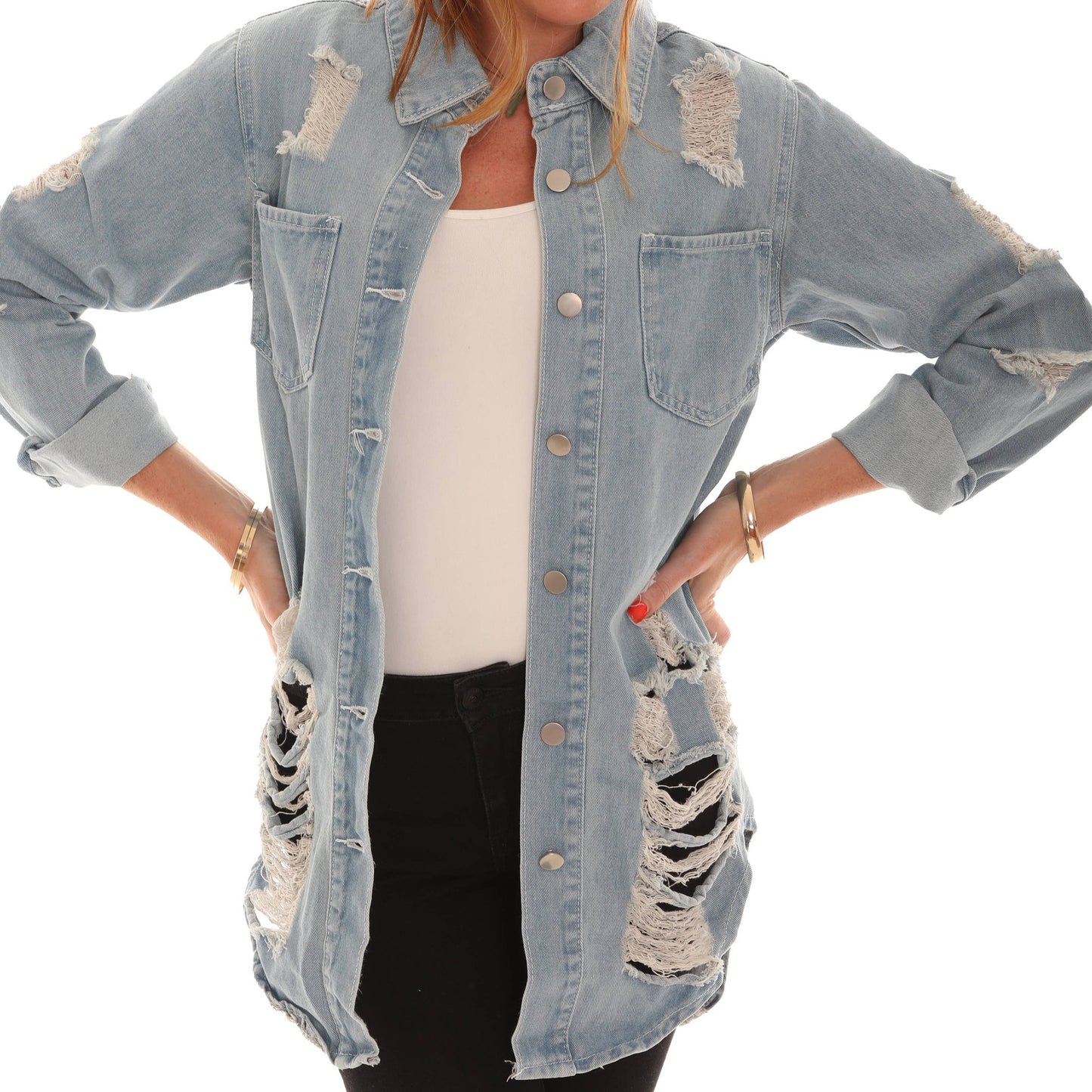 Distressed Denim Jacket