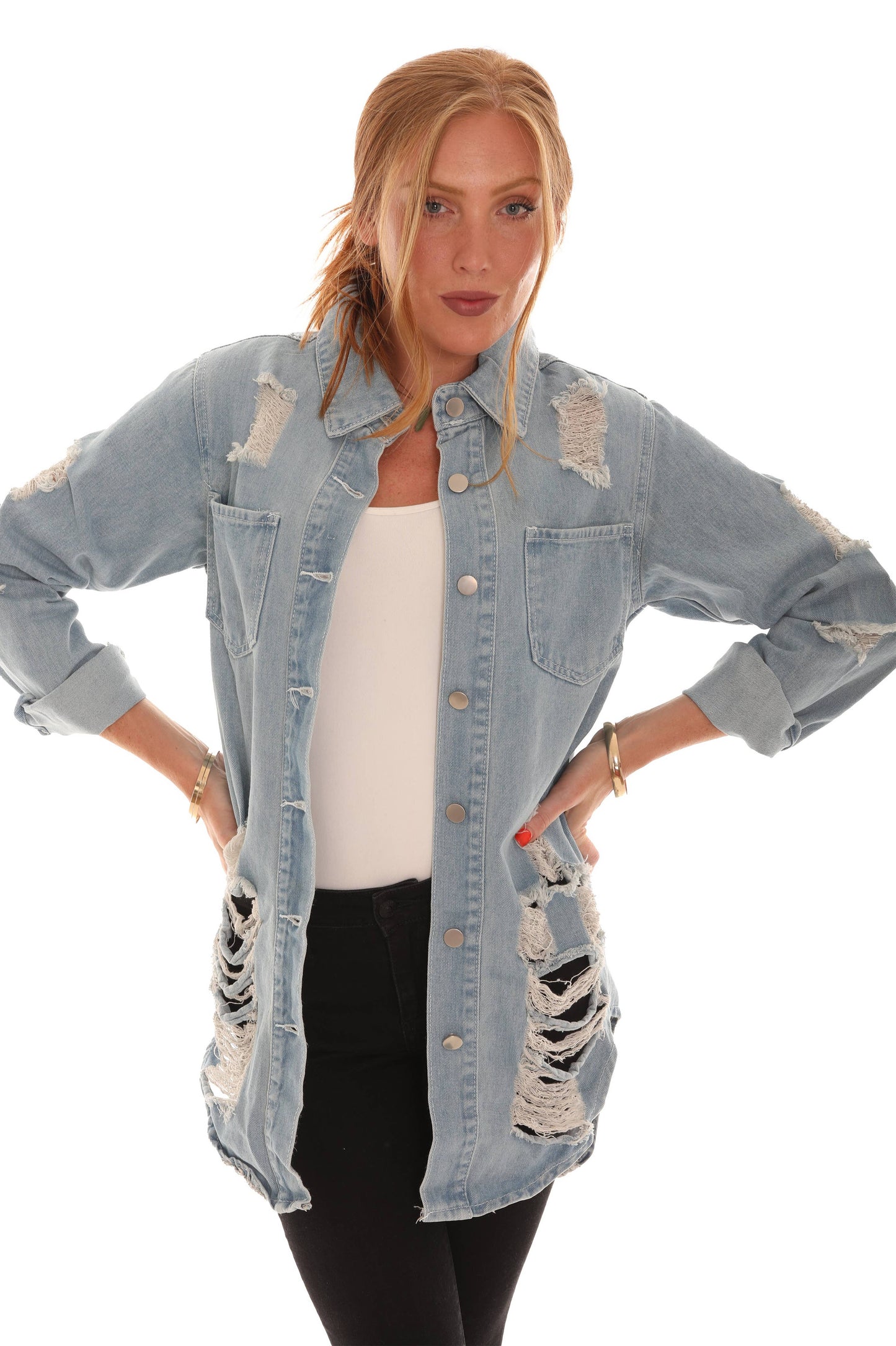 Distressed Denim Jacket