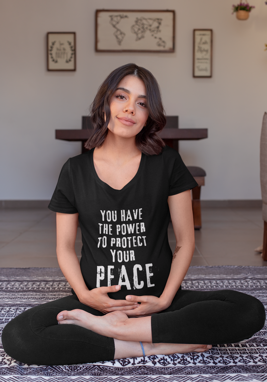 Protect Your Peace Women’s relaxed v-neck t-shirt